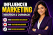 do influencers research and outreach