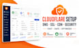configure cloudflare dns, ssl, cdn, firewall, website security dns resolution