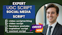 write you tube script, video script, ugc script and you tube automation script