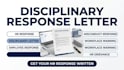 write a disciplinary response letter for a professional HR reply