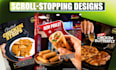 design professional restaurant and food social media posts