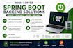 develop java spring boot rest apis and backend applications