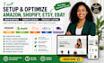 add upload amazon shopify etsy ebay droppshipping website design product listing
