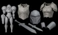 sculpt 3d armor, helmets weapons for cosplay 3d print