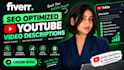 write SEO optimized youtube video descriptions