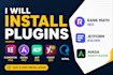 install elementor pro, astra pro, acf pro, yoast, wpml, rank math, jetform,avada