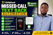 set up gohighlevel sale funnel missed call text back SMS automation