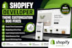 fix shopify bugs shopify theme customization liquid coding and shopify developer