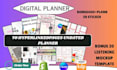 design etsy digital planner hyperlinked planner digital product digital stickers