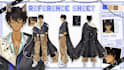 draw anime vtuber reference sheet character design furry ref sheet or live2d