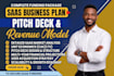 write a solid saas fintech business plan with startup costs and revenue plan