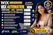 setup wix automation, workflows, forms, bookings and business automation