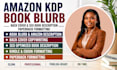 write edit book blurb cover amazon kdp SEO book description paperback formatting