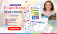 design preschool workbook layout educational, activity printable kids workbook