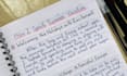 handwrite letters, notes any personalized documents