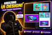design professional roblox UI, gui and icons