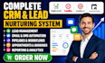 setup crm email sms automation lead nurturing follow up workflows sales funnel