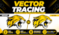 vectorize logo, vector tracing, redraw and convert to vector