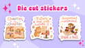 create unique custom die cut sticker design