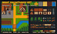 create 2d top down pixel art tileset, rpg maker godot autotile map, level design