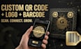 create custom qr code with logo and barcode sticker