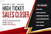 commission based sales closer, high ticket sales representative, b2b sales rep