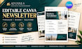 design editable canva newsletter template for your business