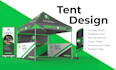 custom canopy tent, table cover and feather flags for events