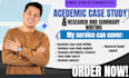 write academic case study report, and business case study analysis