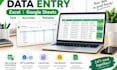 do accurate data entry, web research, and excel tasks