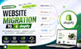 migrate squarespace prestashop godaddy woocommerce wix opencart to shopify store
