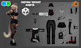 create custom vrchat outfit, vrchat asset props accessories 3d clothe model