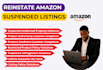help you appeal amazon account and listing suspensions
