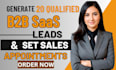 generate qualified b2b saas leads and set sales appointments
