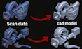 reverse engineering 3d scan to cad model stl to step file 3d cad model