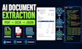 build ai document extraction for PDF invoices and forms
