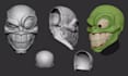 create a halloween model, halloween 3d model, 3d  mask and 3d helmet for cosplay