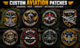 design custom aviation, squadron and piolet patches