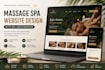 design massage therapy spa website with wellness booking