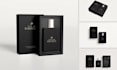 custom perfume box packaging design with dieline and cut lines template