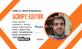 edit format script, screenplay, pilot, pitch deck,  tv series book adaptation