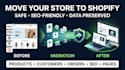 migrate wix squarespace webflow magento woocommerce to shopify migration