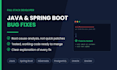 fix bugs and errors in your java spring boot backend