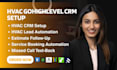 gohighlevel hvac CRM setup, lead automation, workflows and appointment booking
