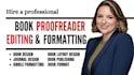 proofread and format your book for amazon KDP and kindle