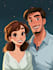 create a disney cartoon illustration