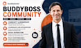 build wordpress buddypress community, membership and learndash lms website