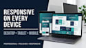 build a custom responsive website with HTML CSS and javascript