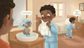 drawing children book illustrations and cover layout