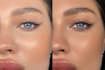 professionally retouch eyes, lips, brows and lashes
